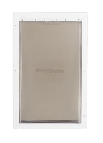 PetSafe, Staywell, Aluminium Pet Door, Extra Large, Solid Design, Easy Install,White,69x42cm