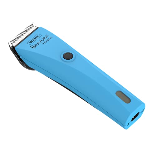 WAHL Professional Animal Bravura Pet, Dog, Cat, and Horse Corded/Cordless Clipper Kit, Turquoise (#41870-0438)