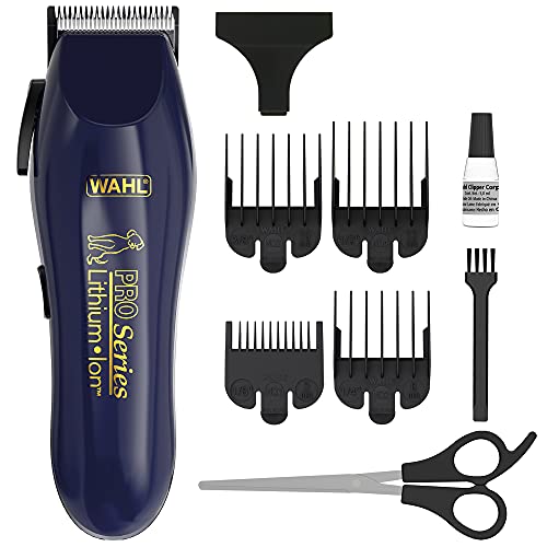 Wahl Dog Clippers, Pro Series Lithium Dog Grooming Kit, For Wiry, Smooth, Long, Silky and Short coats, Low Noise Cordless Pet Clippers, Pets At Home, Ergonomic and Light