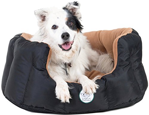 Loving Care Pet Products Ultra Supreme Nesting Style Pet Bed (XXL = 87cm L x 84cm W x 30cm H, GOLD, Black and Brown, Tan, Beige).